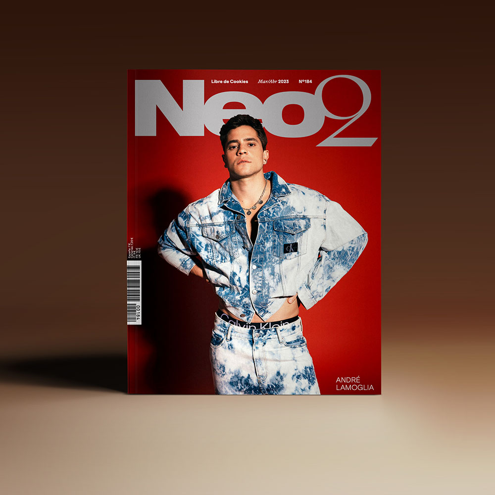 Neo2 184 portada de André Lamoglia fondo color rojo