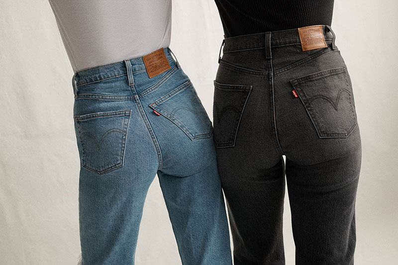 levis ribcage jeans tiro alto