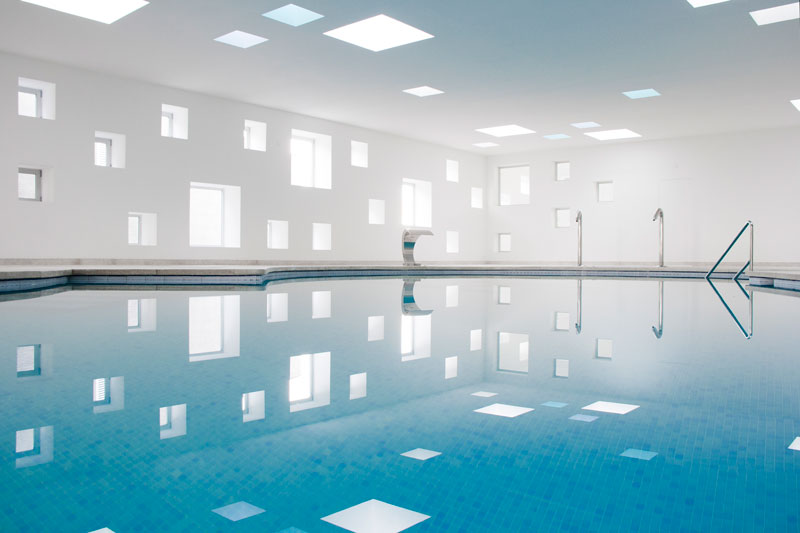 Proyecto de Spa y piscina climatizada para el Hotel Castell del Hams, realizado por A2arquitectos.