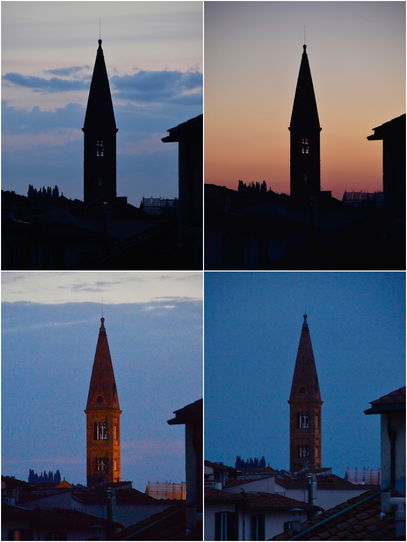 Paco neumann, Withinflorence, la torre de la Basílica de Santa Maria Novella antes de la puesta de sol marzo-abril 2020.