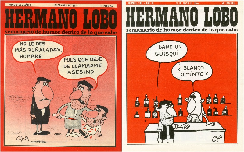 Post-covid-Humor Absurdo- Viñetas de Gila en revista Hermano lobo
