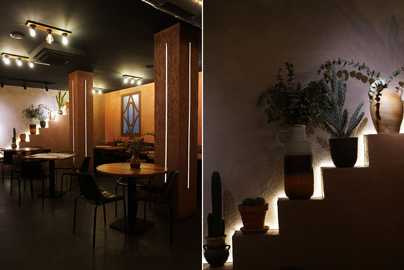 Restaurante Tatema: rincones de la sala principal