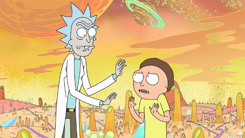 Series cómicas: Rick y Morty.