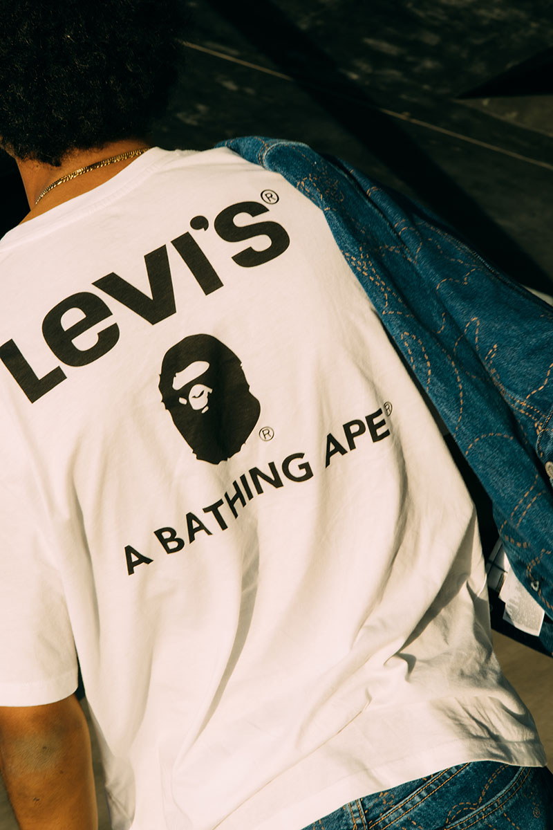 Colección de Levi's x BAPE A Bathing Ape colaboración