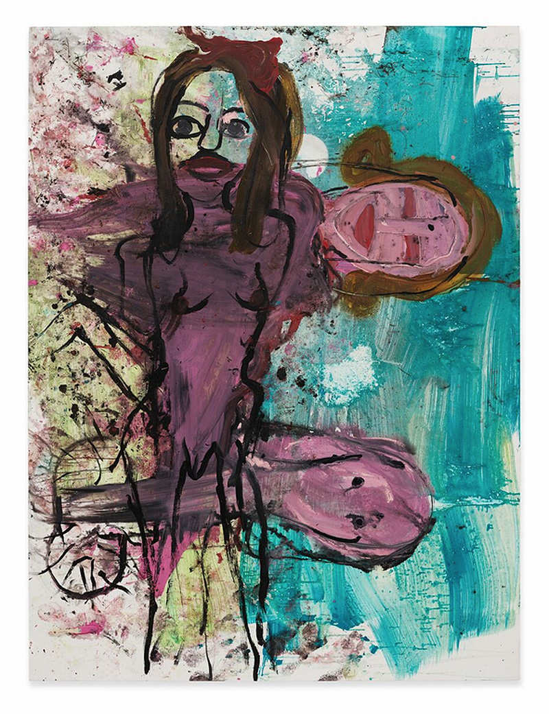 Paul McCarthy. pintura abstracta de mujer 
