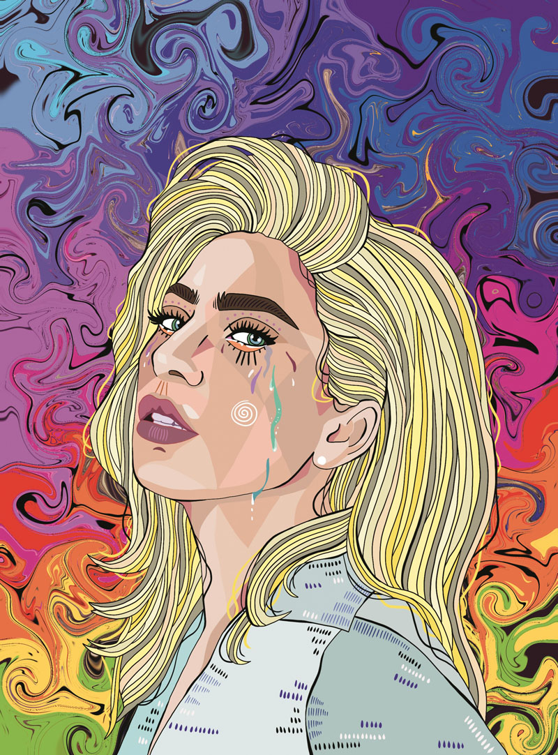 Laura Floris ilustra la biografía de Lady Gaga