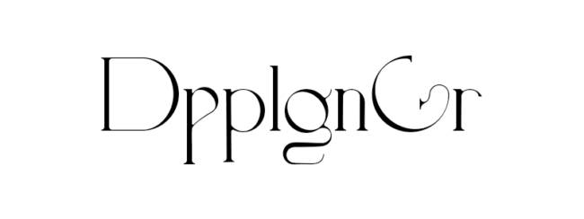 Tipografía gratuita Doppelganger: una fuente muy estilizada