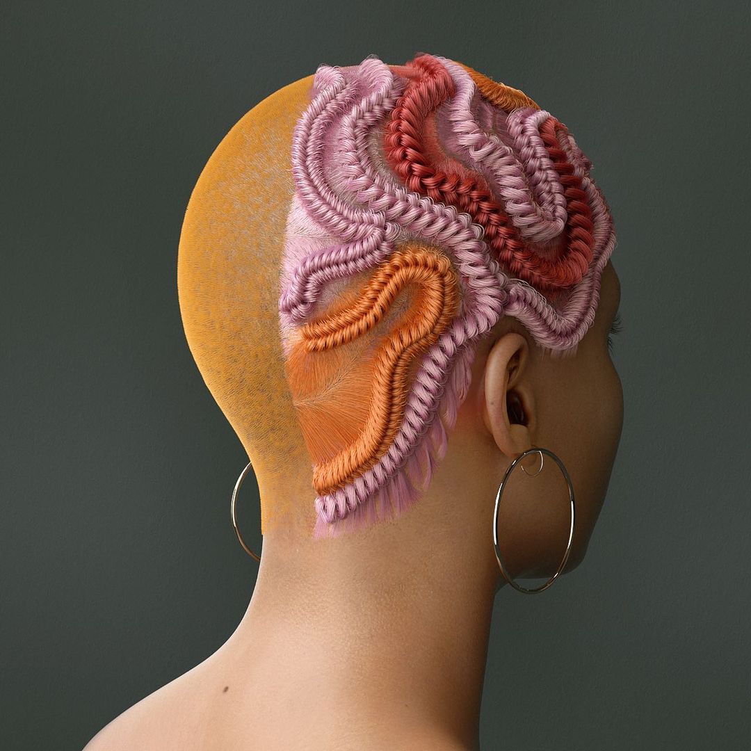 Los peinados virtuales de Alexa Sirbu, artista del pelo 3D