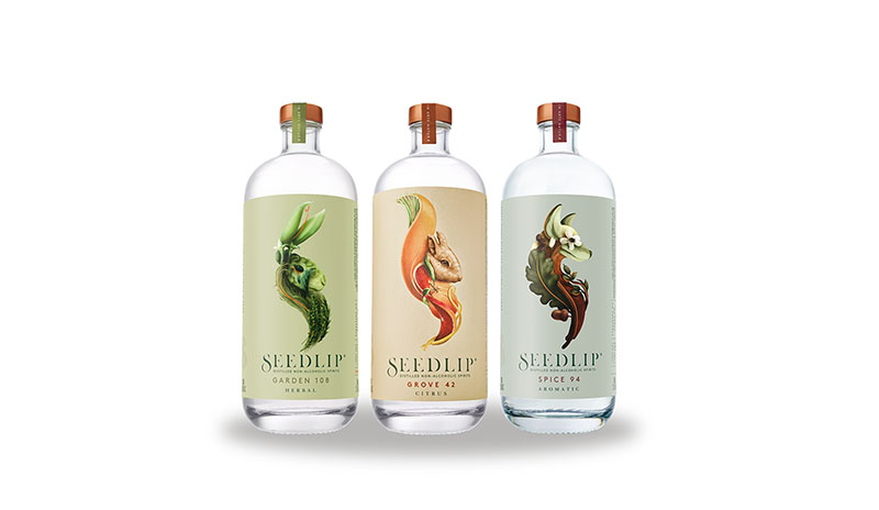 Seedlip aguardiente sin alcohol: las tres botellas de las diferentes variedades