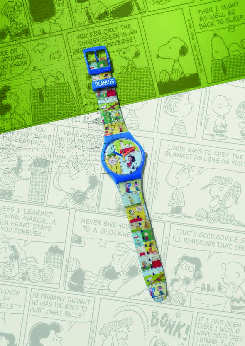 swatch reloj suizo snoopy peanuts collaboration