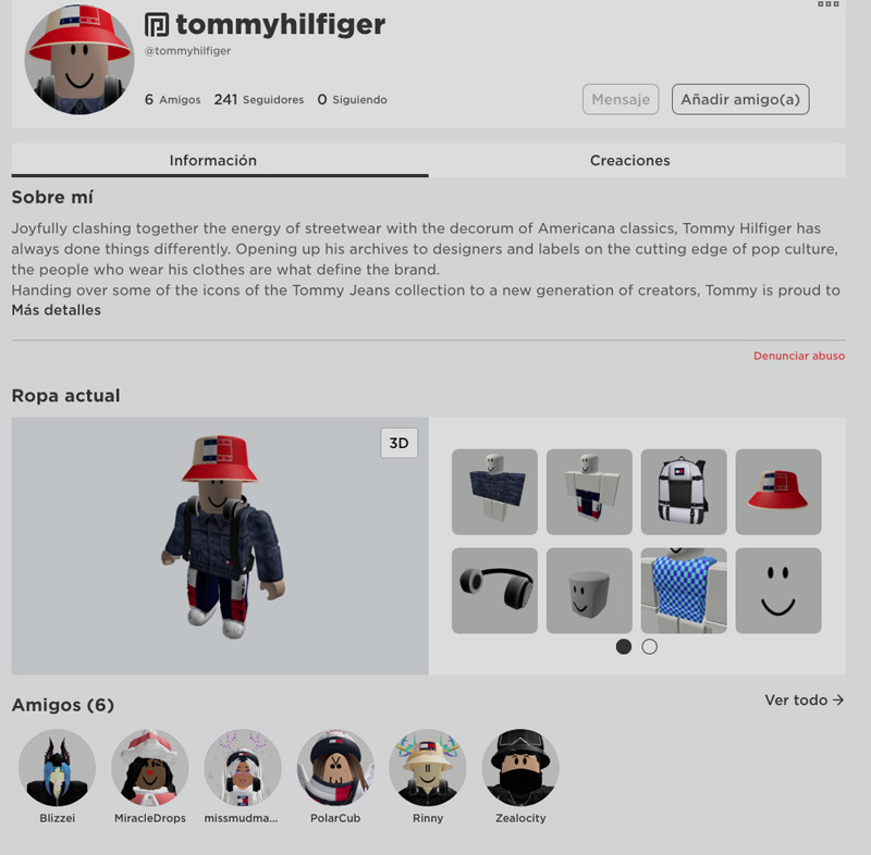 Loja Tommy Play Futurista abre no metaverso Roblox