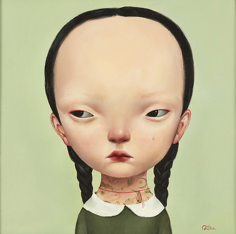 UVNT Art Fair - pintura de una niña cabezona