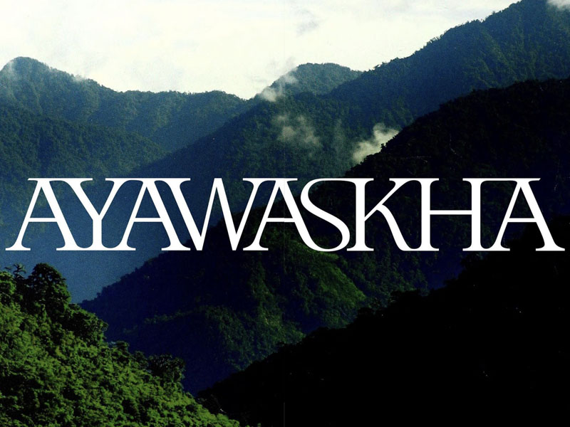 Restaurante Ayawaskha: imagen con tipografía