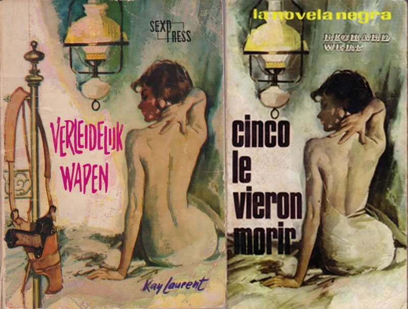La censura en la época franquista de la portadas de novelas policiacas: ilustración de una mujer en la cama