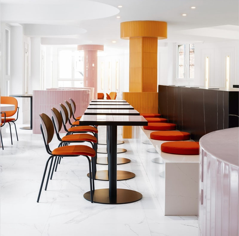 interiorismo minimalista un hotel en Gran Vía de Madrid