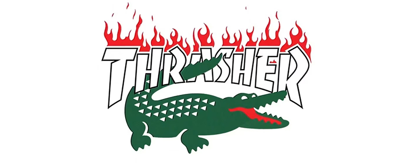 Thrasher le prende fuego al cocodrilo de Lacoste