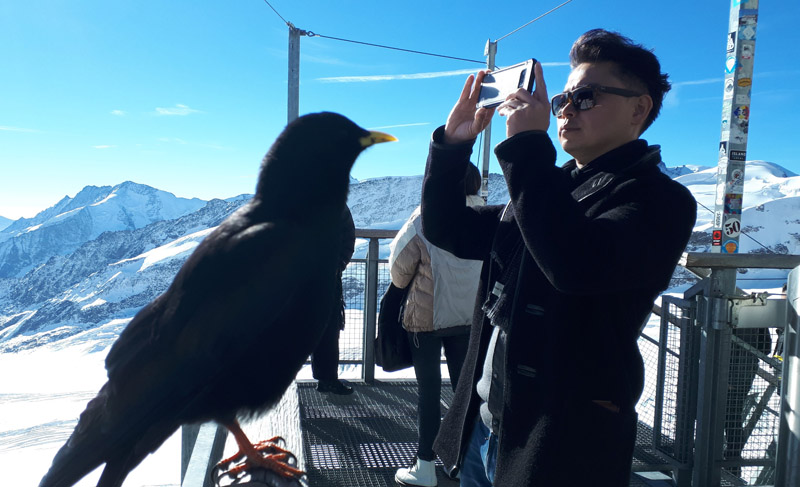 Interlaken - Jungfrau - imagen turistas haciéndose fotos