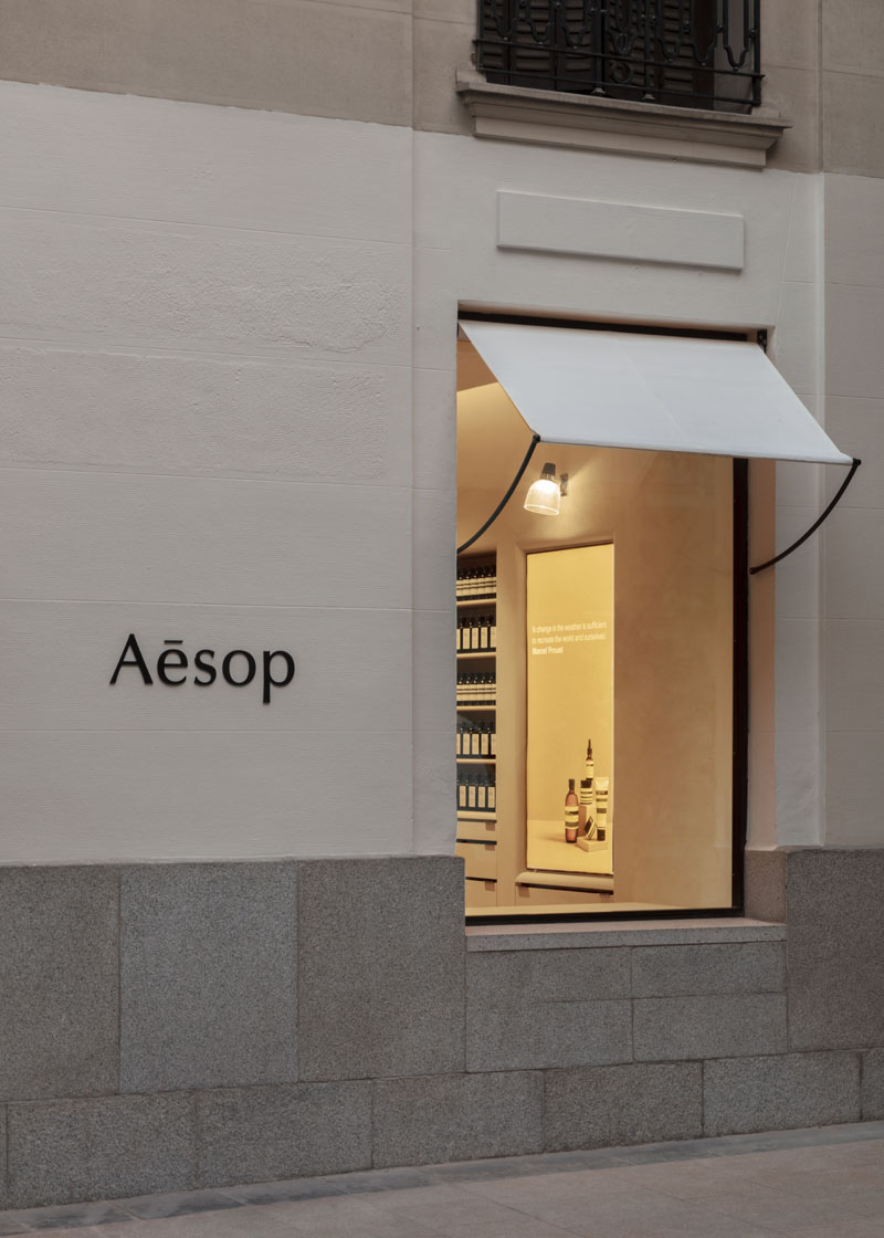 Aesop: el interiorismo de su primera tienda en Madrid