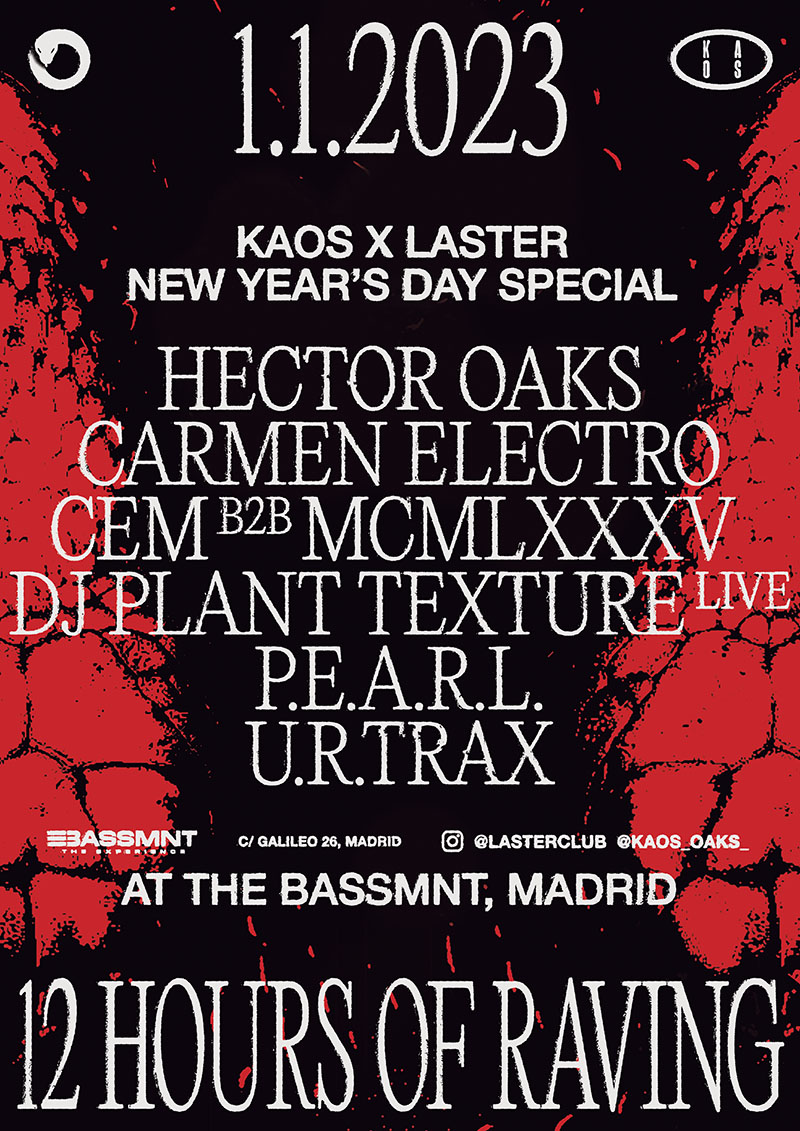 Fiesta de Año Nuevo Laster en Madrid música electrónica Héctor Oaks The Bassement