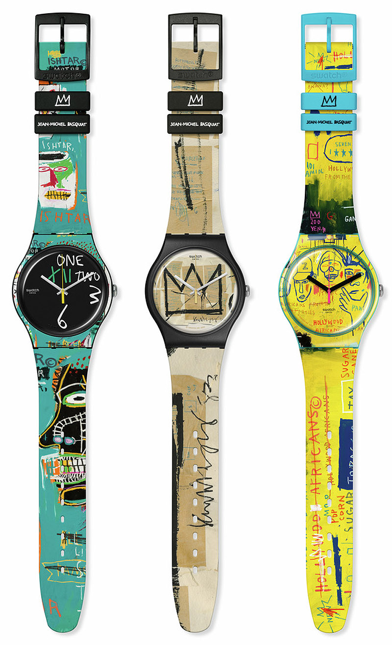 Swatch - Basquiat, relojes Swatch decorados con obra de Basquiat