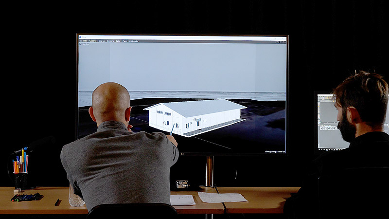Sonar+D - imagen de dos personas interactuando con una pantalla de ordenador