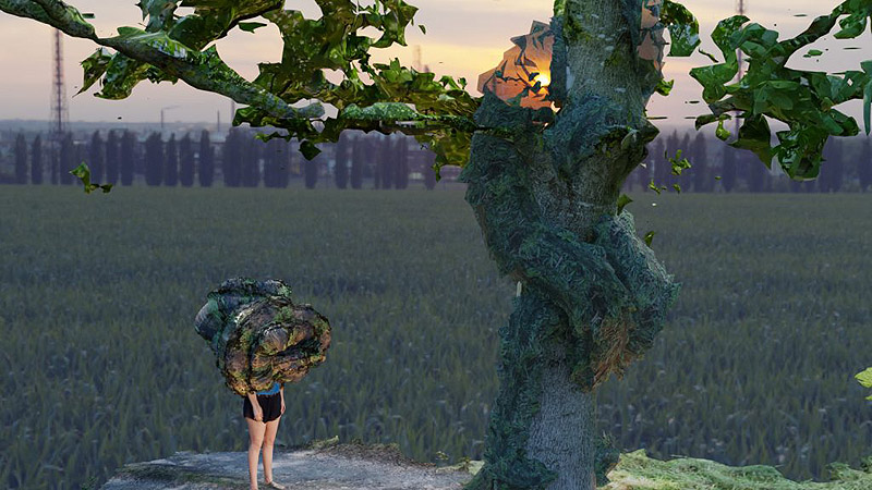 arte y caos climatico - imagen sobre ecología generada en 3D