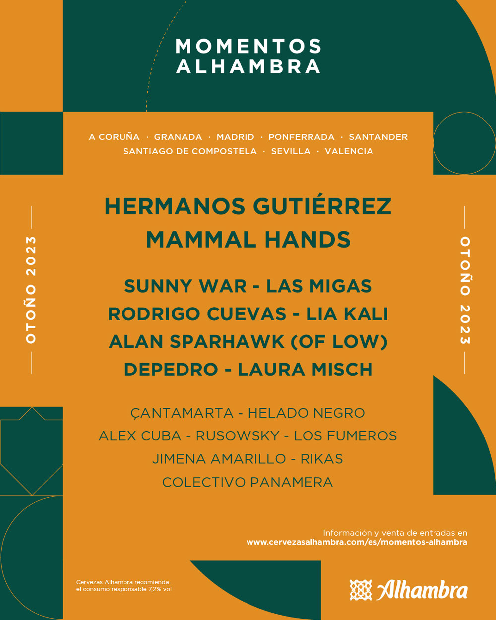  cartel conciertos españa momentos alhambra 2023