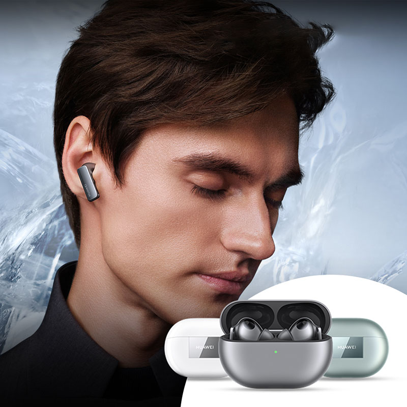 Huawei Freebuds Pro 3 auriculares: un hombre con los ojos cerrados disfrutando