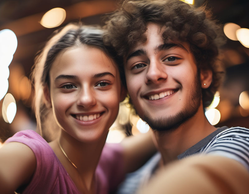 Instax Pal: un selfie de dos adolescentes