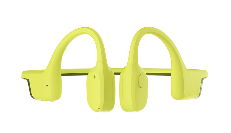 Suunto Sonic: una imagen donde se ve cómo son los auriculares en color lima.
