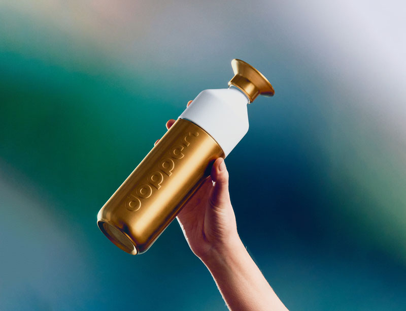 Regalos gastronómicos Día del Padre: edición limitada botella Dopper en color metálico