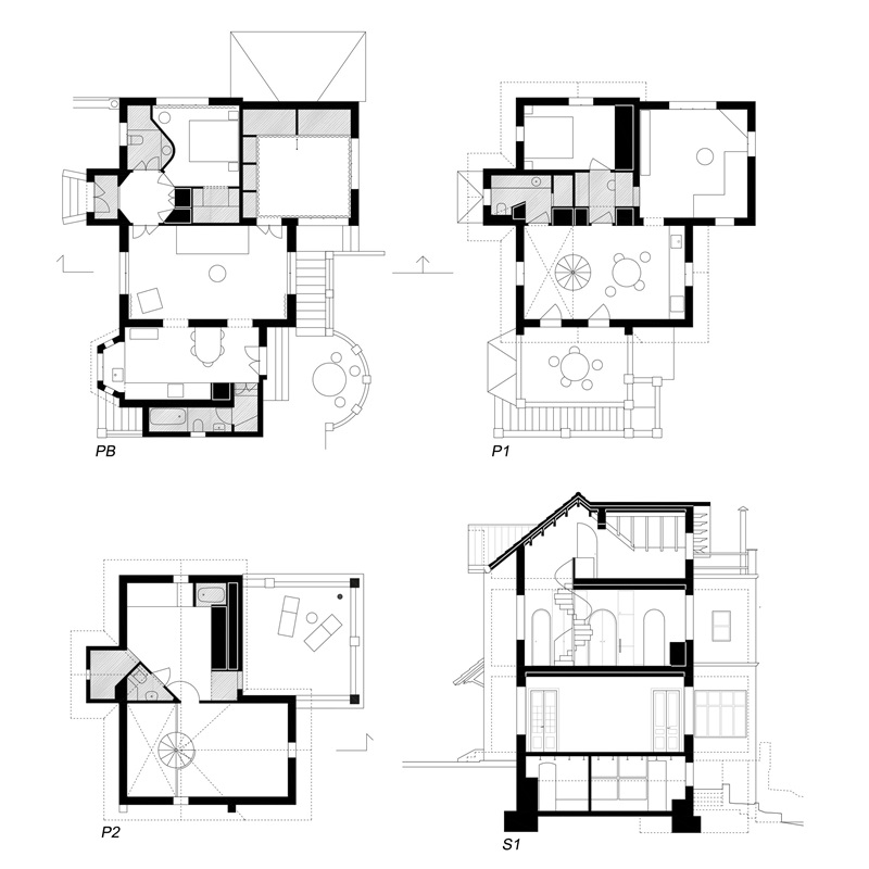 Escolano Steegmann-Two Families House: planos vivienda