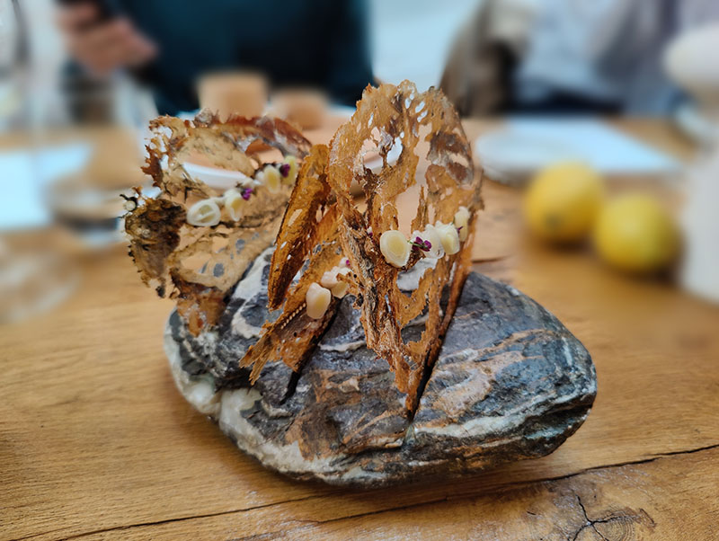Cádiz Espresso: Nespresso : fósil de sardina uno los platos que se sirvieron