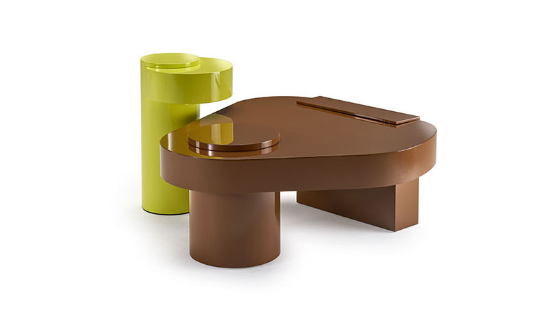 Nuevos diseño de Sancal Salone del Mobile 2024: mesa auxiliares con formas orgánicas