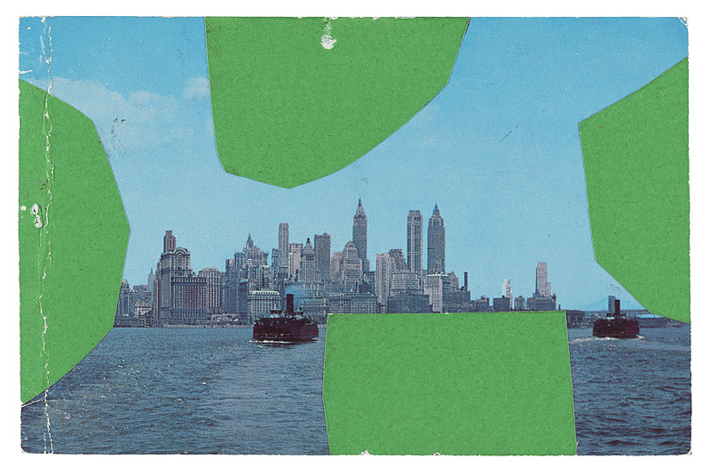 Ellsworth Kelly. Imagen de NY con figuras en verde.