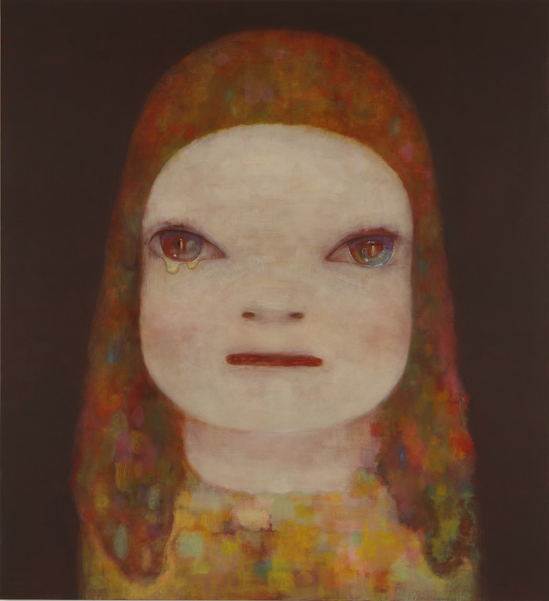Yoshitomo Nara. Ilustración cara niña peliroja