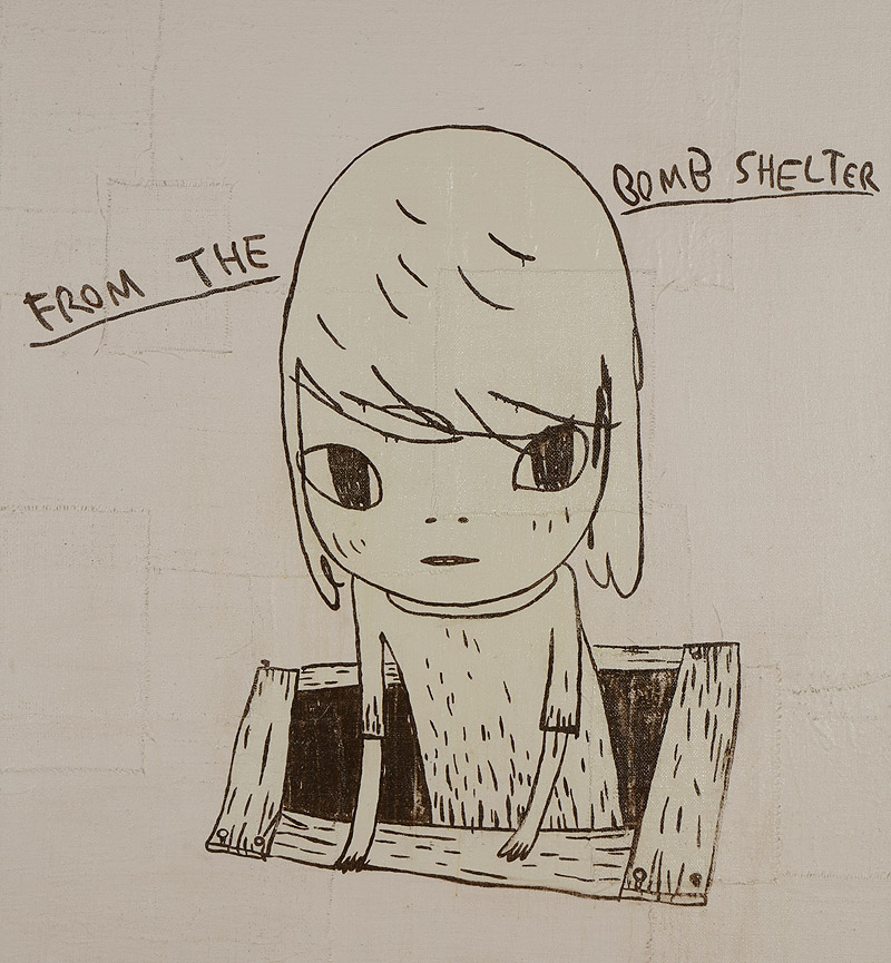 Yoshitomo Nara. Imagen ilustración en tinta de una niña.