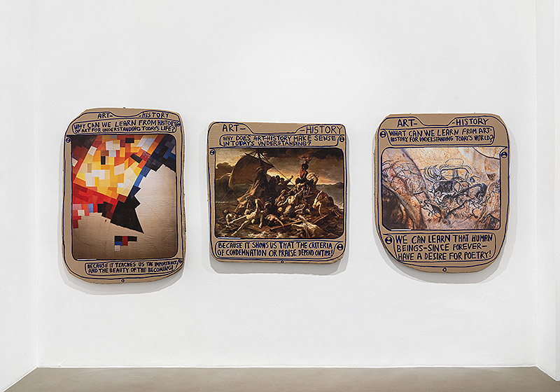 Exposición de Thomas Hirschhorn en Chantal Crousel de París