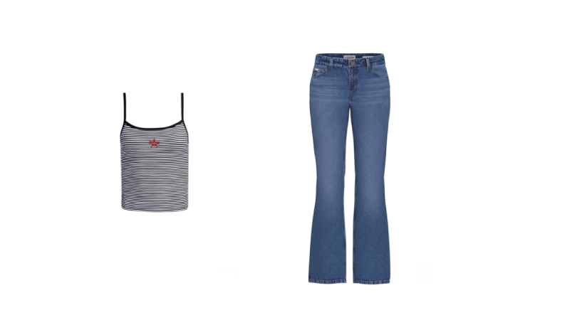 Look casual con camiseta y vaqueros