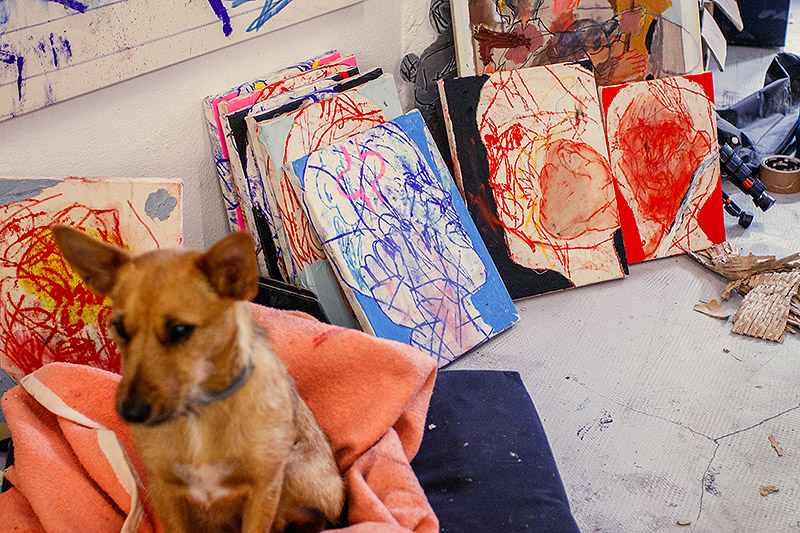 fotografía del estudio del artista Manuel García