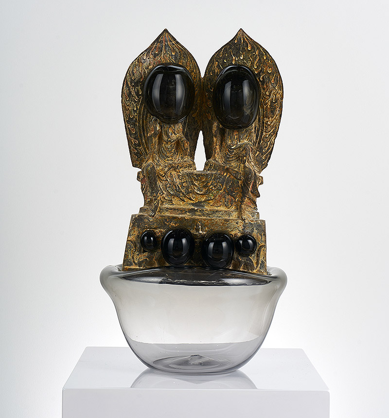 Primer plano de escultura