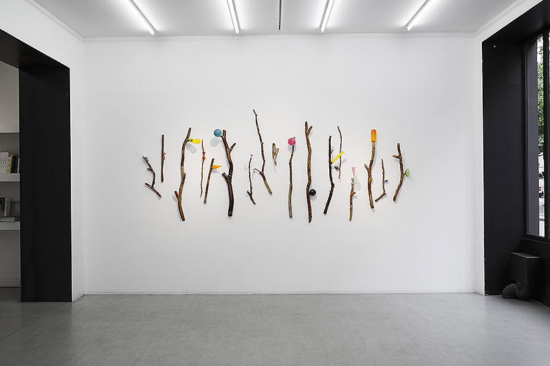 Vista de una instalación de pared