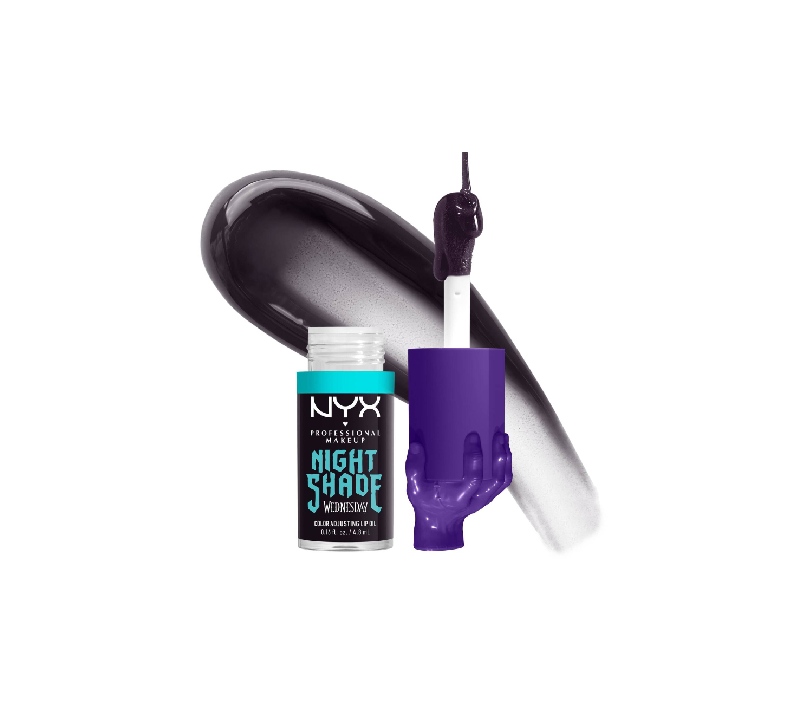 maquillaje miércoles serie netflix nyx aceite