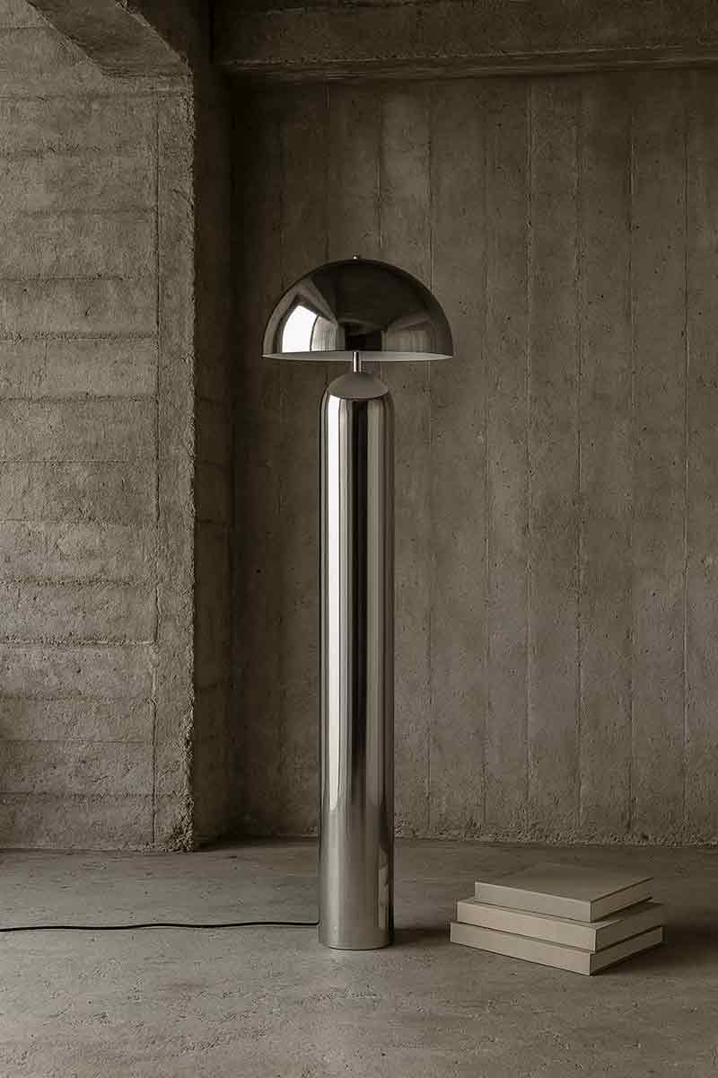 Selección de mobiliario acero inoxidable: lámpara de pie de Westwing