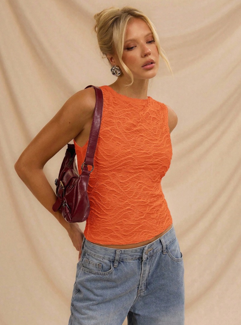 moda color naranja shein taylor swift top