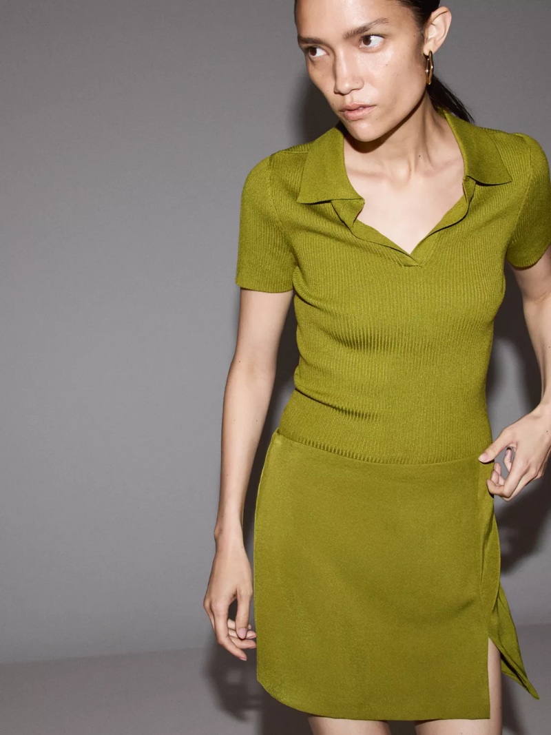 ropa color verde colección otoño mujer lefties