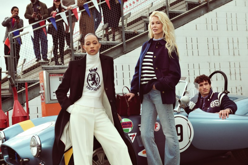 Tommy Hilfiger fw25 campaña Claudia Schiffer Nicholas Hoult