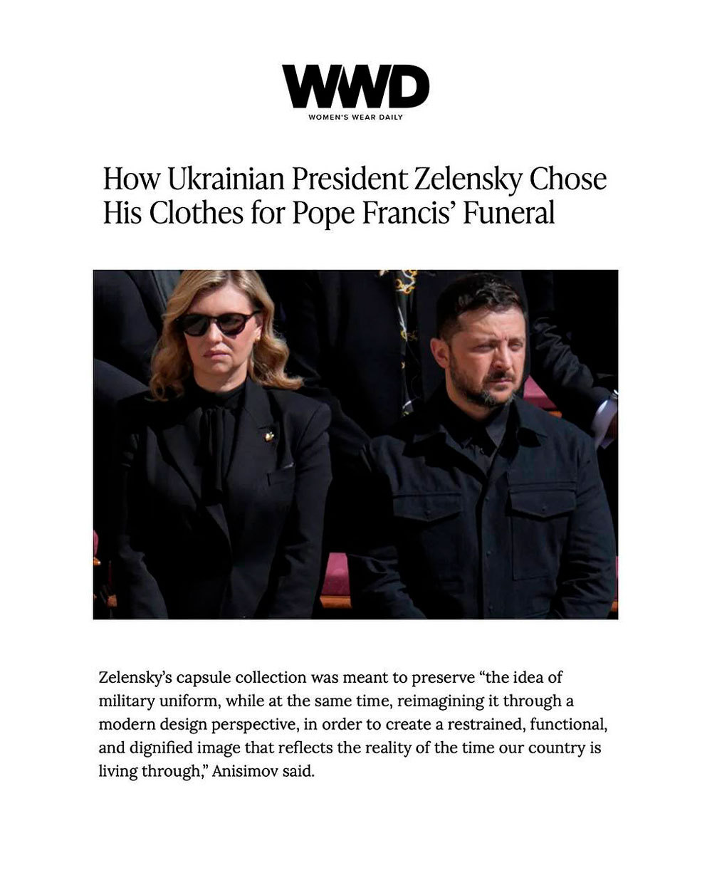 viktor anisimov diseñador ucraniano de Zelenski