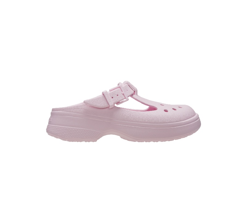zapatos estilo mary jane color rosa crocs