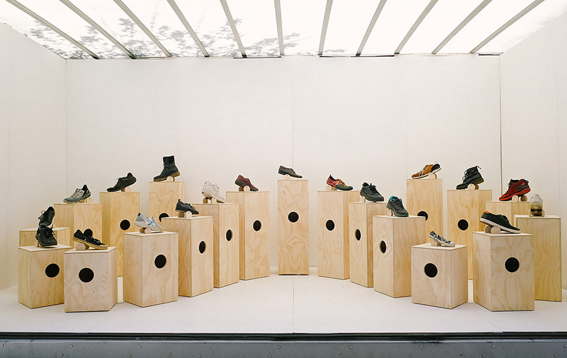 Vista de instalación de zapatos